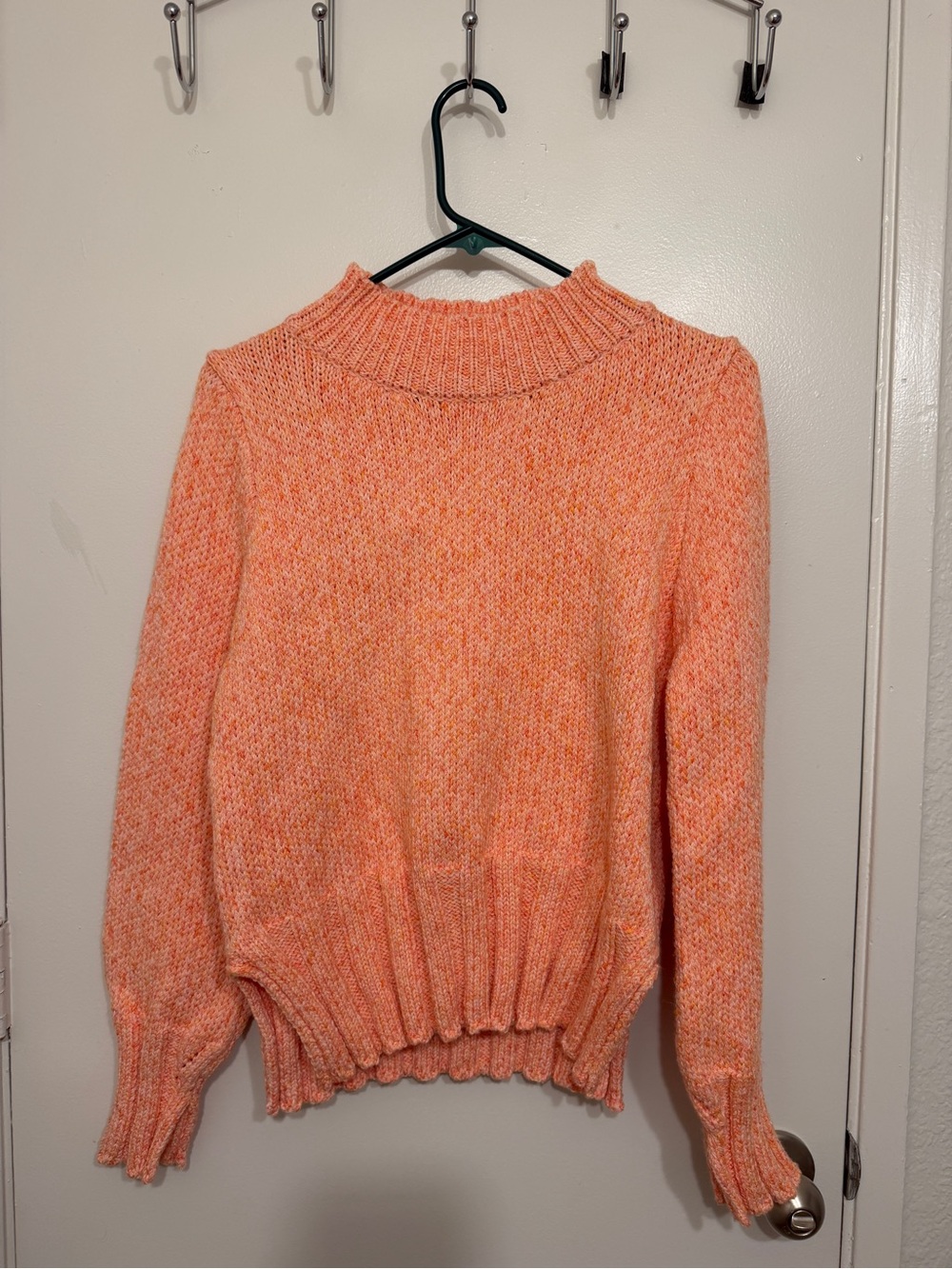 Altar’d State Women’s Cozy Mock Neck Sweater - Peach Orange NWT